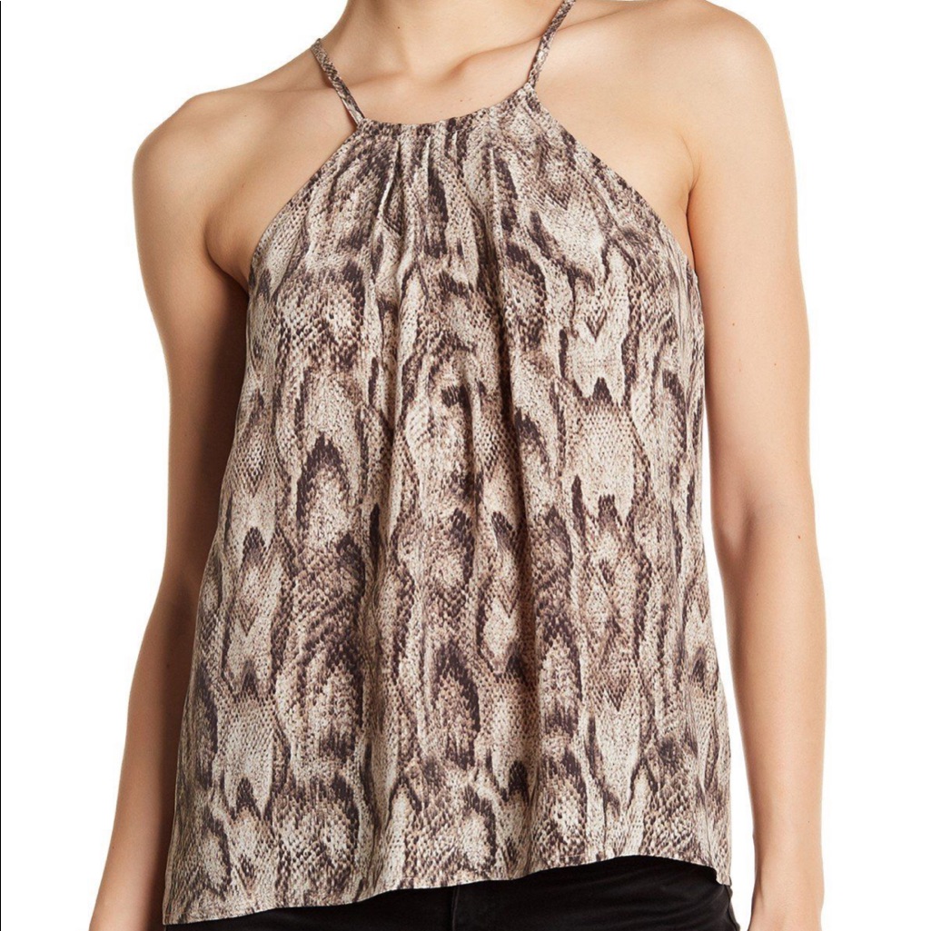 Joie Silk Python Print Tank